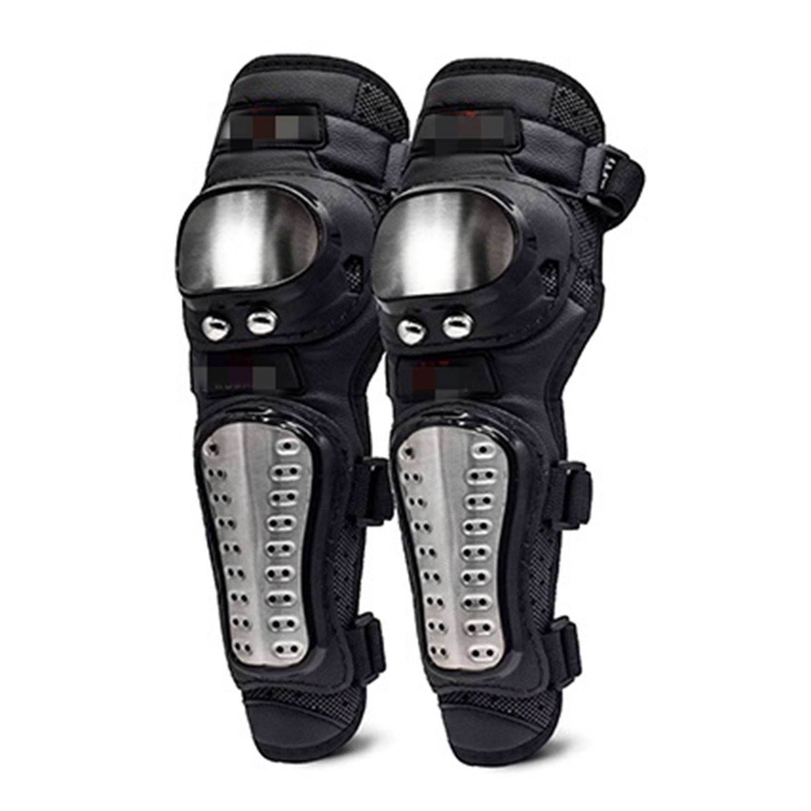 4Pcs/Set Stainless Steel Elbow Knee Pads Motorcycle Knee Pad Armor Moto Racing Knee Protective Gear Protector Guards Kit Hengfa Trading